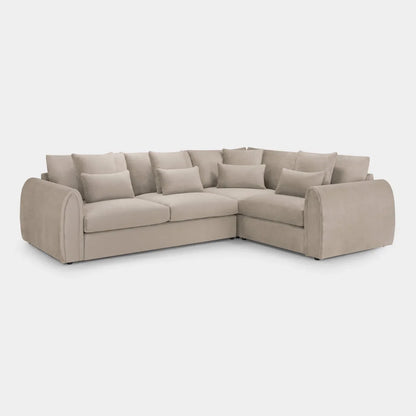 Mirabel Mocha Velvet Right Hand Facing Corner Sofa