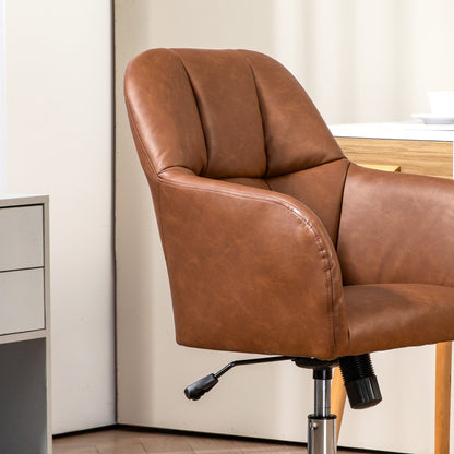 Aurora Computer Desk Chair with PU Leather, Swivel Wheels