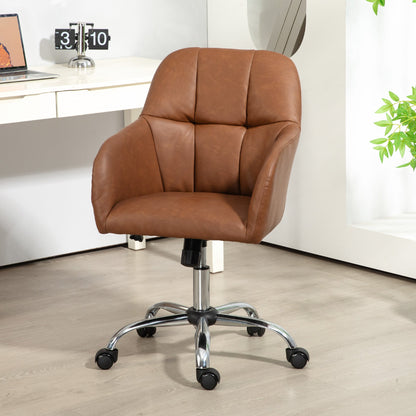 Aurora Computer Desk Chair with PU Leather, Swivel Wheels
