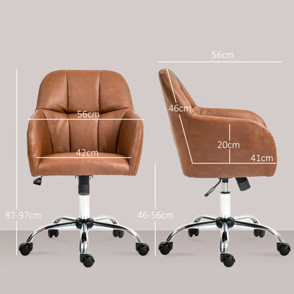 Aurora Computer Desk Chair with PU Leather, Swivel Wheels