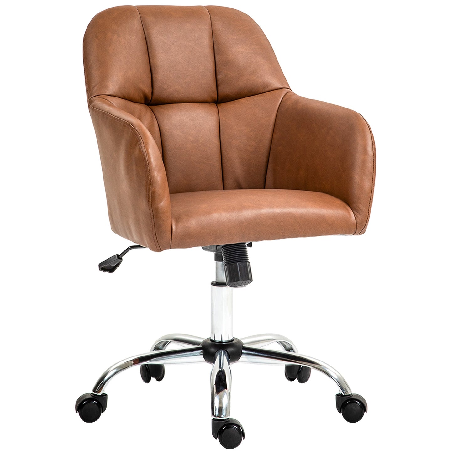 Aurora Computer Desk Chair with PU Leather, Swivel Wheels