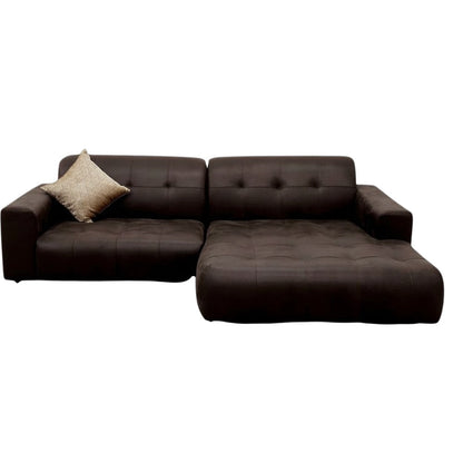 Oslo Open 2 Piece Plan Sofa In Steel Grey Velvet Fabric