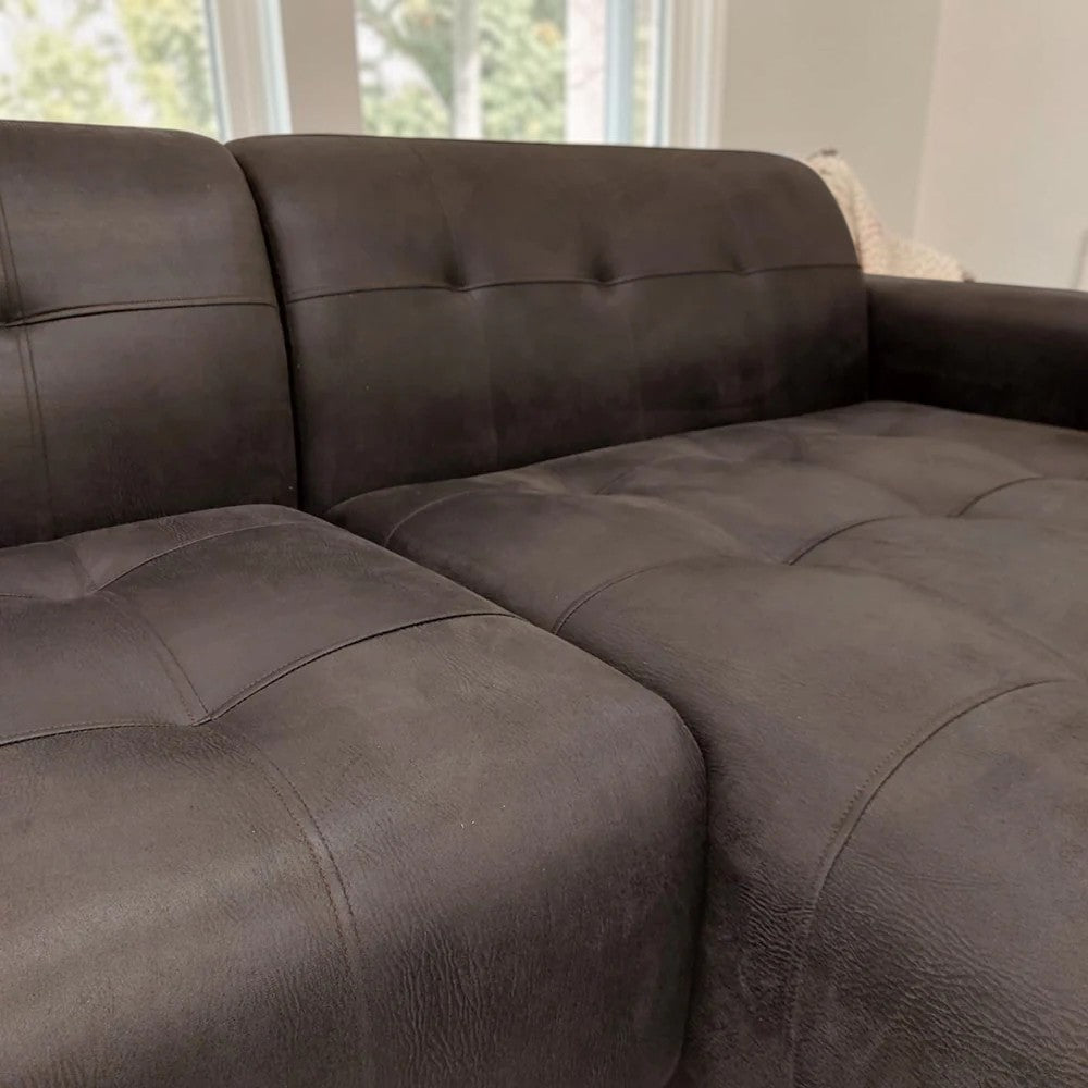 Oslo Open 2 Piece Plan Sofa In Emerald Green Velvet Fabric