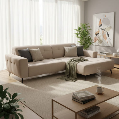 Oslo Open 2 Piece Plan Sofa In Steel Grey Velvet Fabric