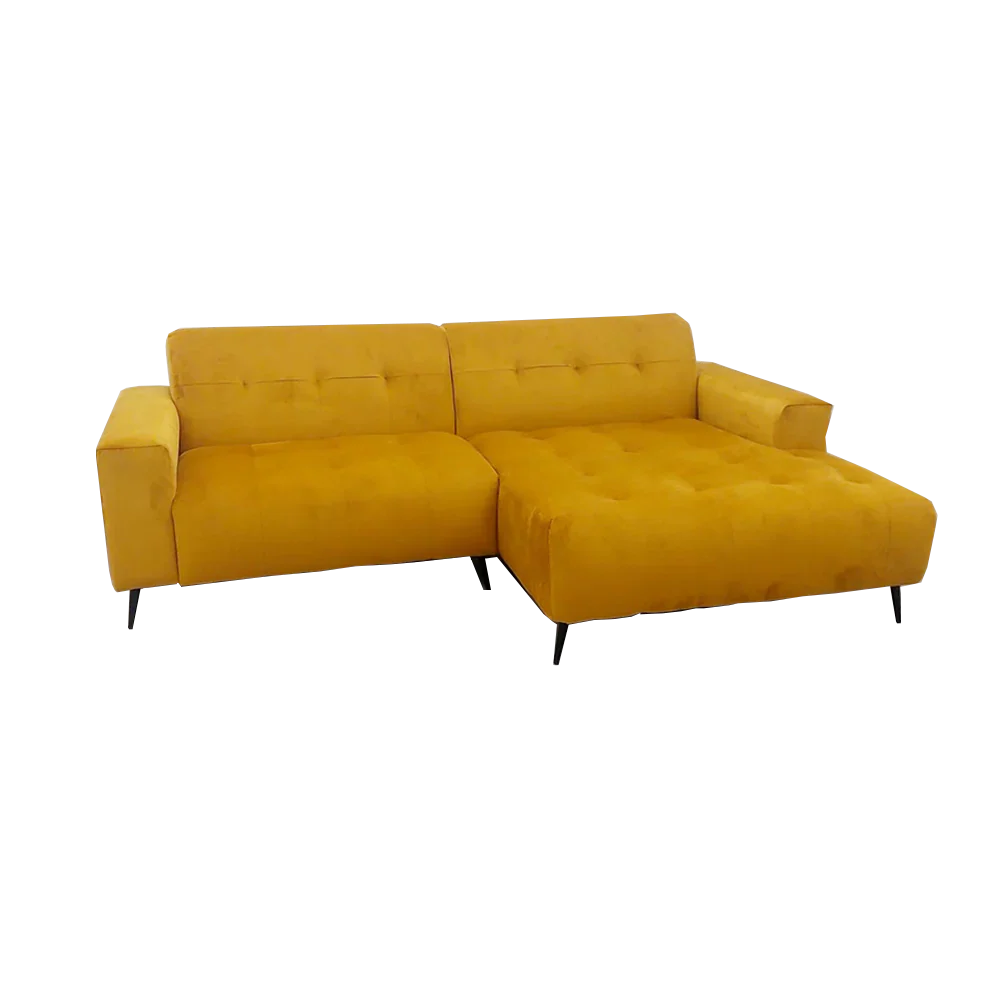 Oslo Open 2 Piece Plan Sofa In Steel Grey Velvet Fabric
