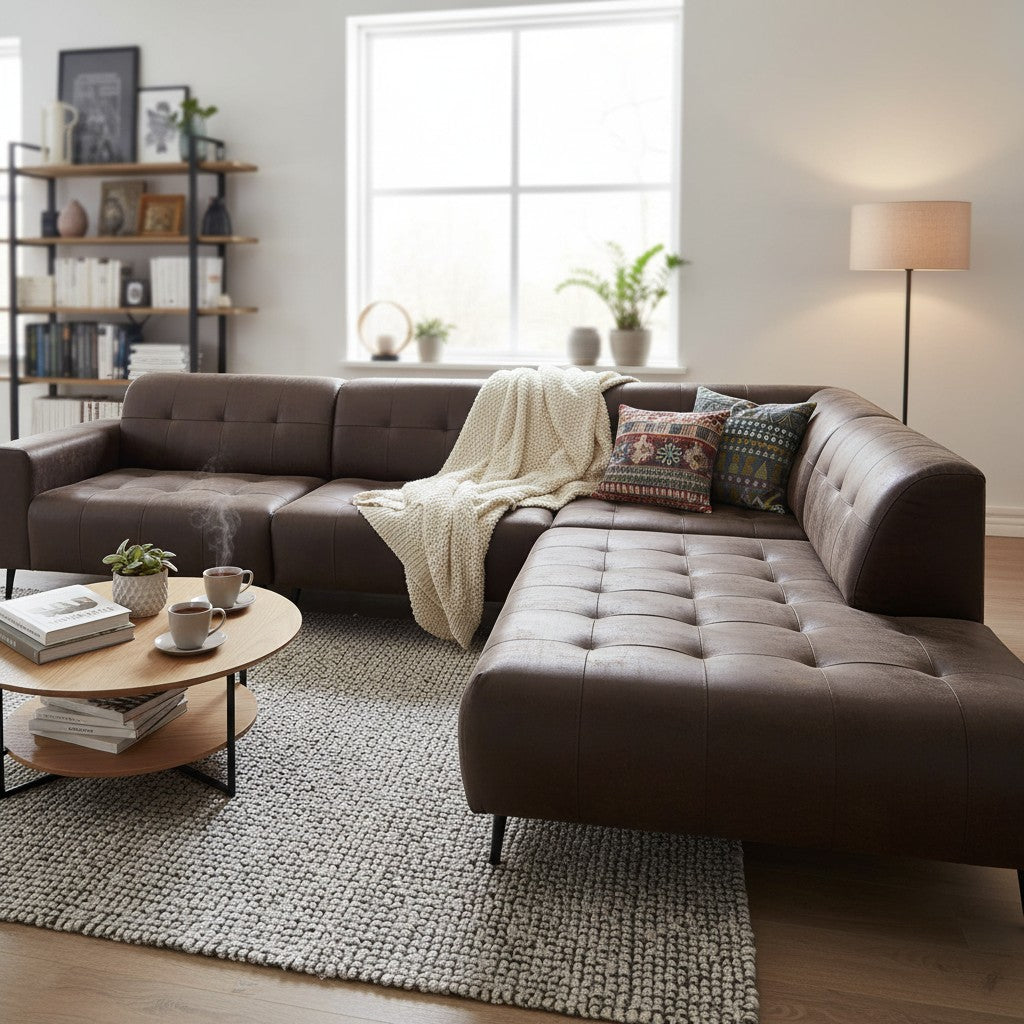 Oslo Open 3 Piece Plan Sofa In Marine Blue Velvet Fabric