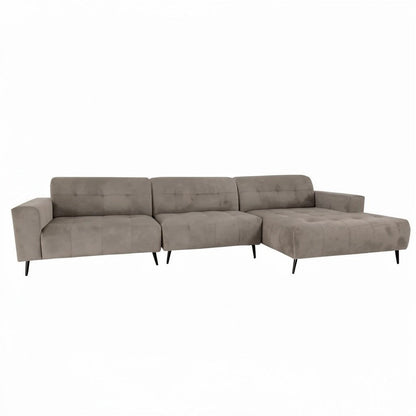Oslo Open 3 Piece Plan Sofa In Emerald Green Velvet Fabric