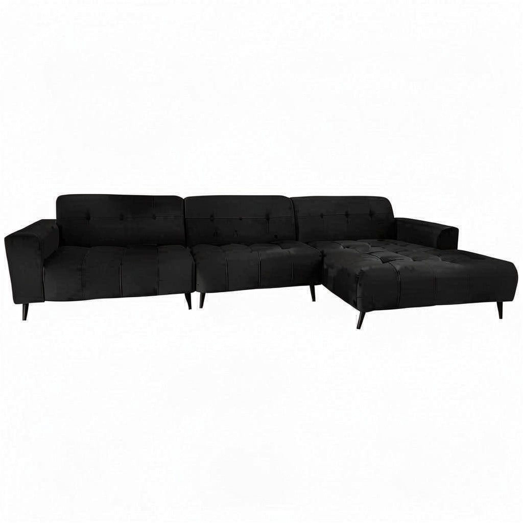 Oslo Open 3 Piece Plan Sofa In Burnt Orange Velvet Fabric