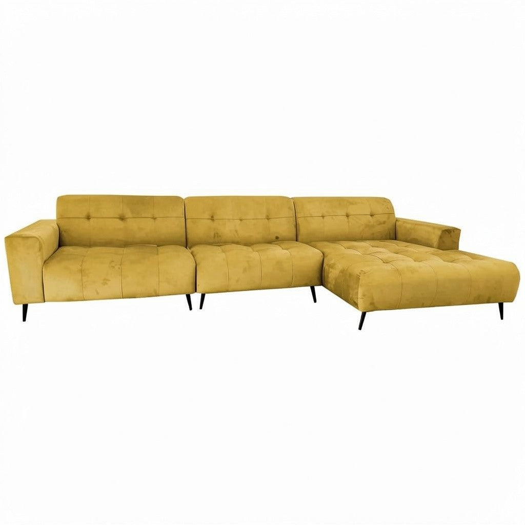 Oslo Open 3 Piece Plan Sofa In Emerald Green Velvet Fabric