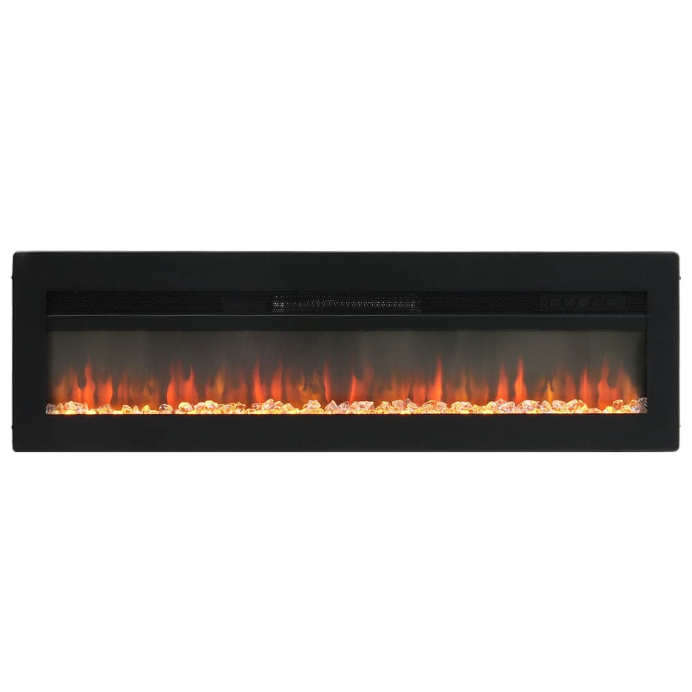 40/50/60 Inch Black/White 9 flame colour Electric Fireplace 1800W Wall Mounted Heater With Installation Kit
