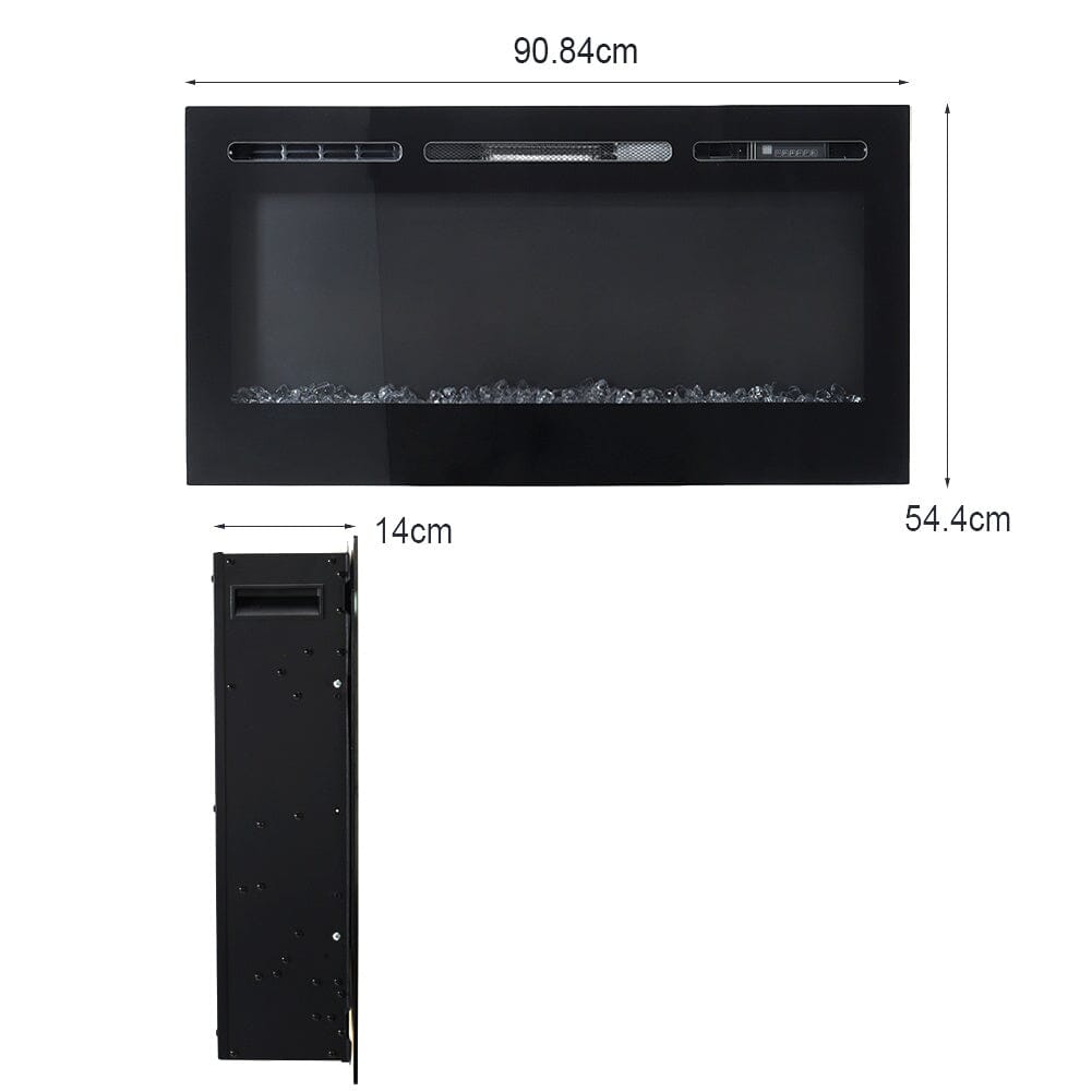36/40/50/60 Inch 5120 BTU Wall Mounted Fireplace 12 Flame