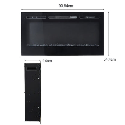 36/40/50/60 Inch 5120 BTU Wall Mounted Fireplace 12 Flame