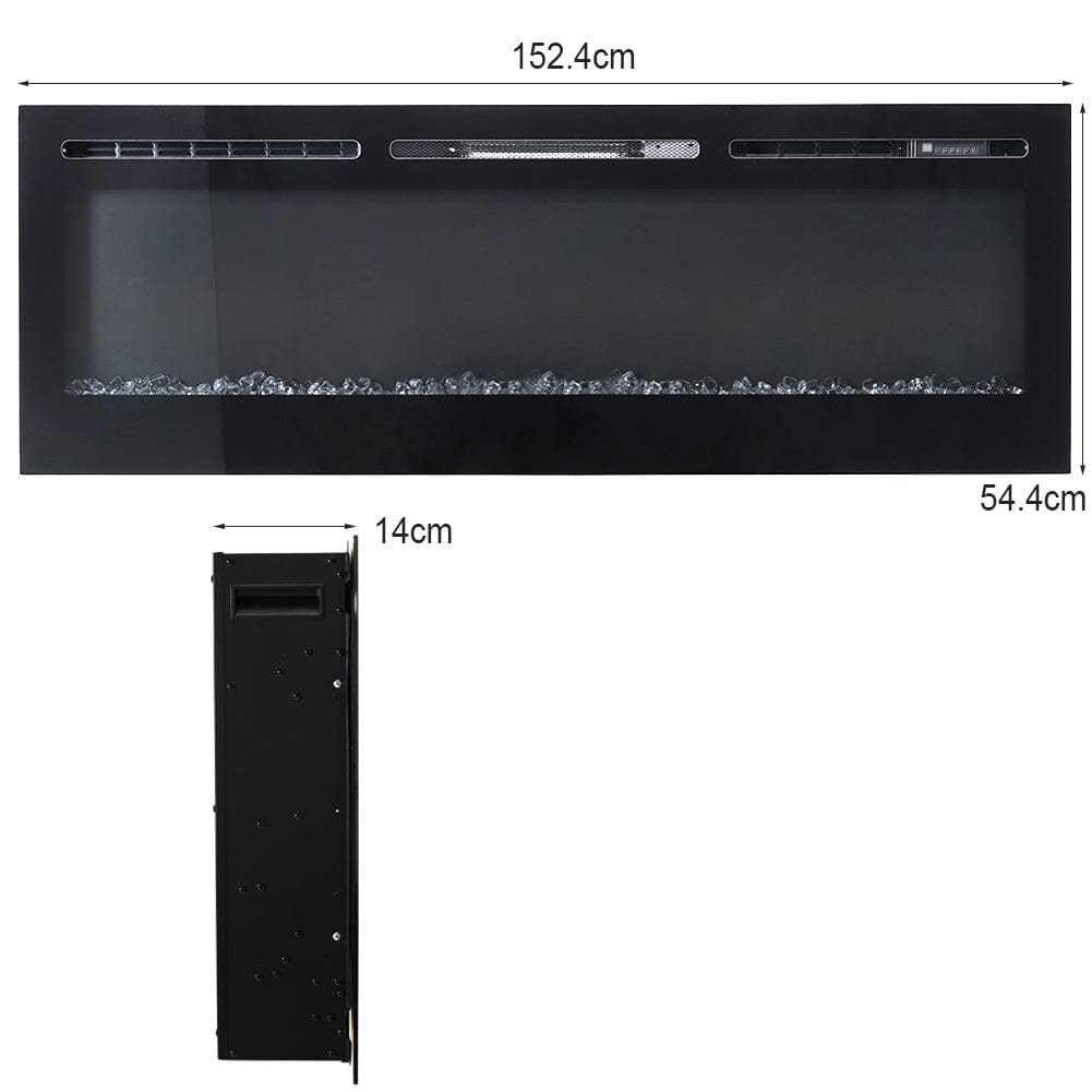 36/40/50/60 Inch 5120 BTU Wall Mounted Fireplace 12 Flame