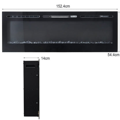 36/40/50/60 Inch 5120 BTU Wall Mounted Fireplace 12 Flame
