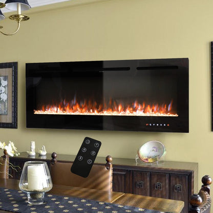 70/80/100 Inch Inset Electric Fireplace Built-In Heater with 9 Flame Colour