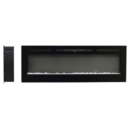 70/80/100 Inch Inset Electric Fireplace Built-In Heater with 9 Flame Colour