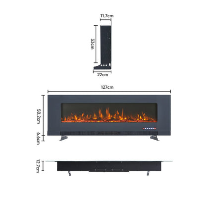 50/60 inch Electric Fireplace 5000 BTU Wall Mounted Fireplaces Heater
