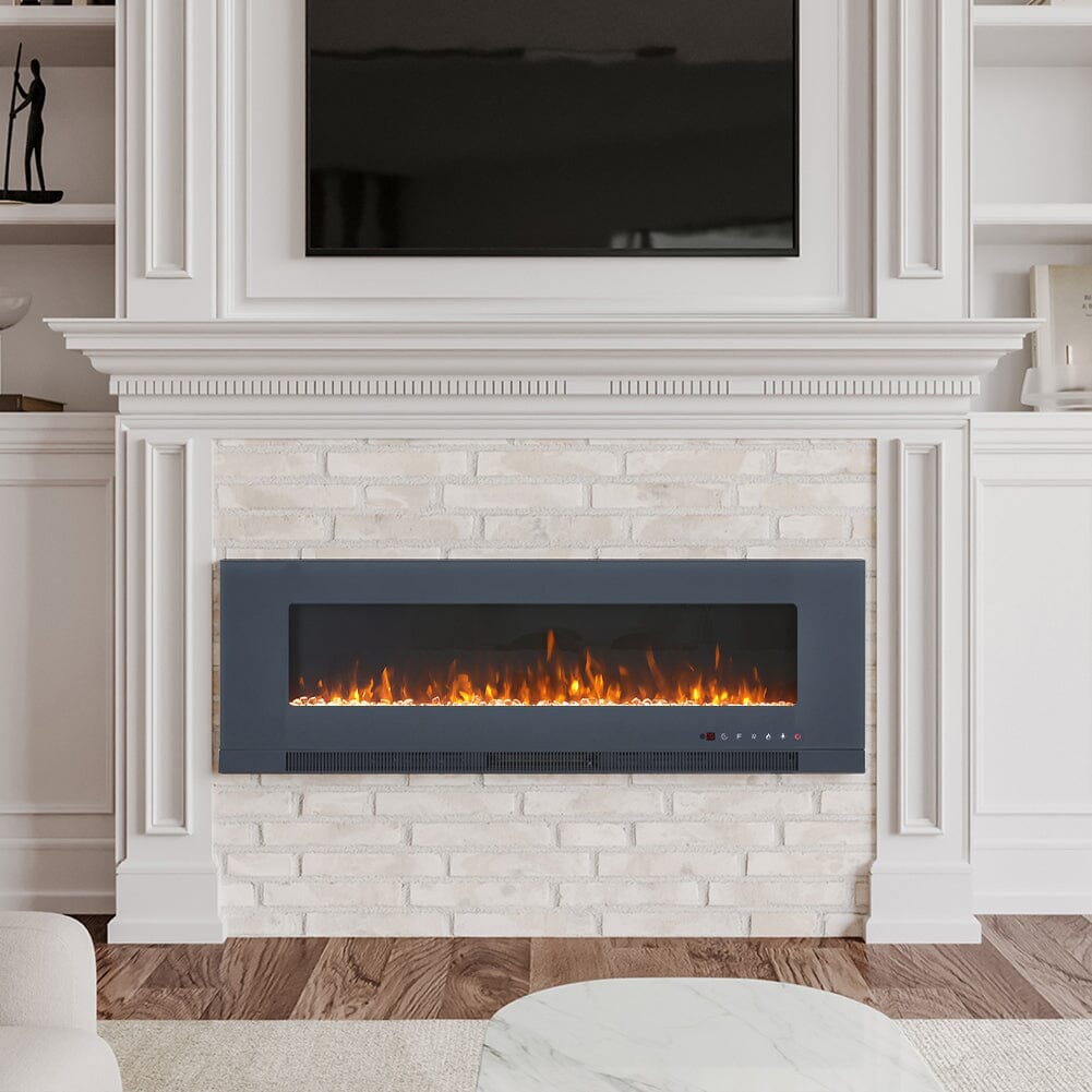 50/60 inch Electric Fireplace 5000 BTU Wall Mounted Fireplaces Heater