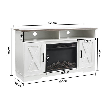 54inch W Freestanding Fireplaces Recessed Electric Fireplace TV Stand