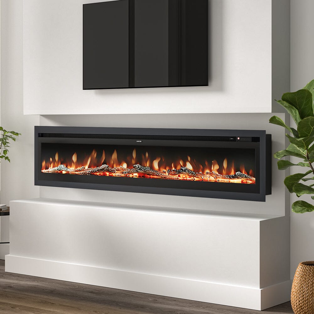 70/80/100 Inch Electric Fireplace with Remote 9 Flame Colours Freestanding Fireplaces