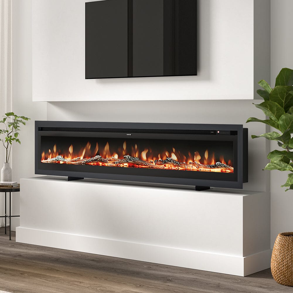70/80/100 Inch Electric Fireplace with Remote 9 Flame Colours Freestanding Fireplaces