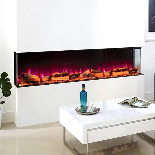 70Inch 3-Sided Smart Electric Fireplace