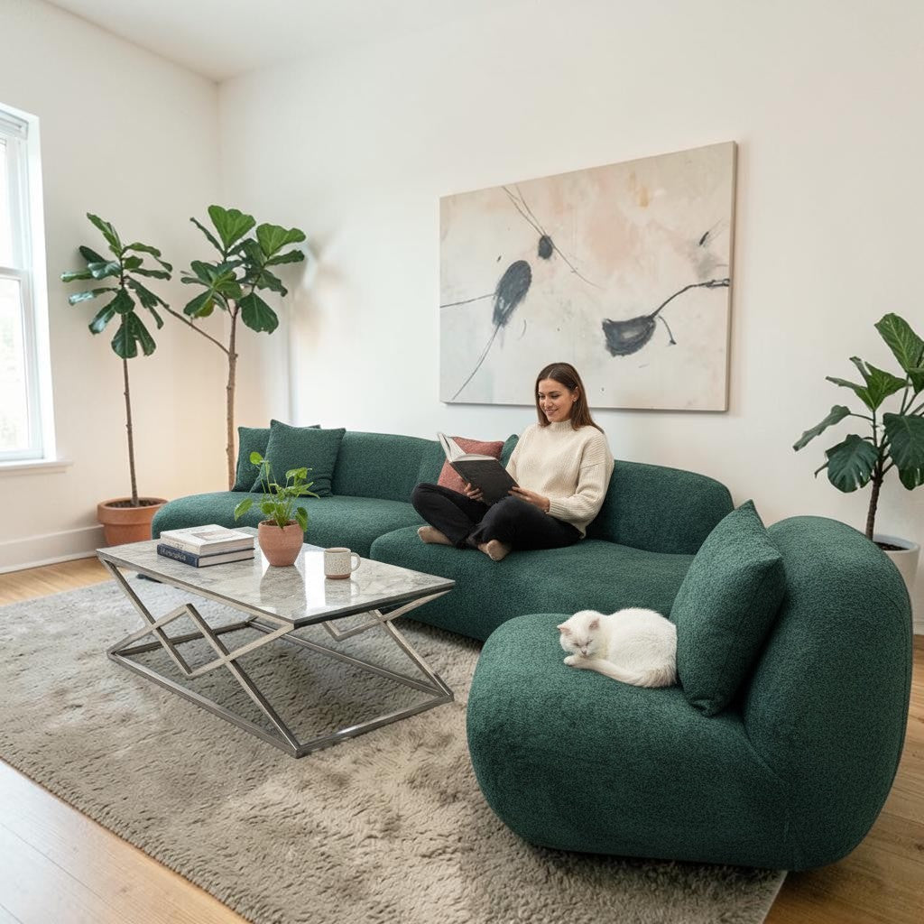Miami Swivel Accent Armchair In Emerald Green Fabric