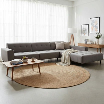 Oslo Open 3 Piece Plan Sofa In Marine Blue Velvet Fabric