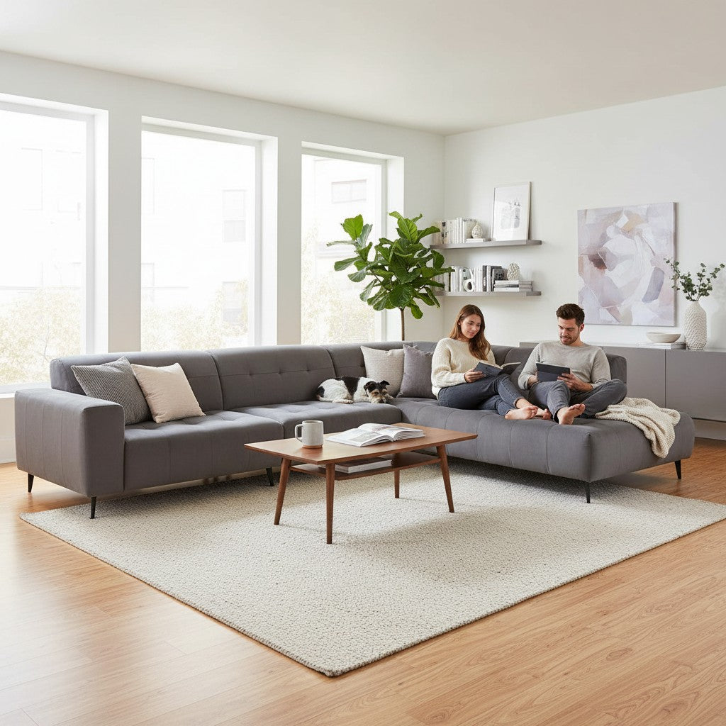 Oslo Open 3 Piece Plan Sofa In Emerald Green Velvet Fabric
