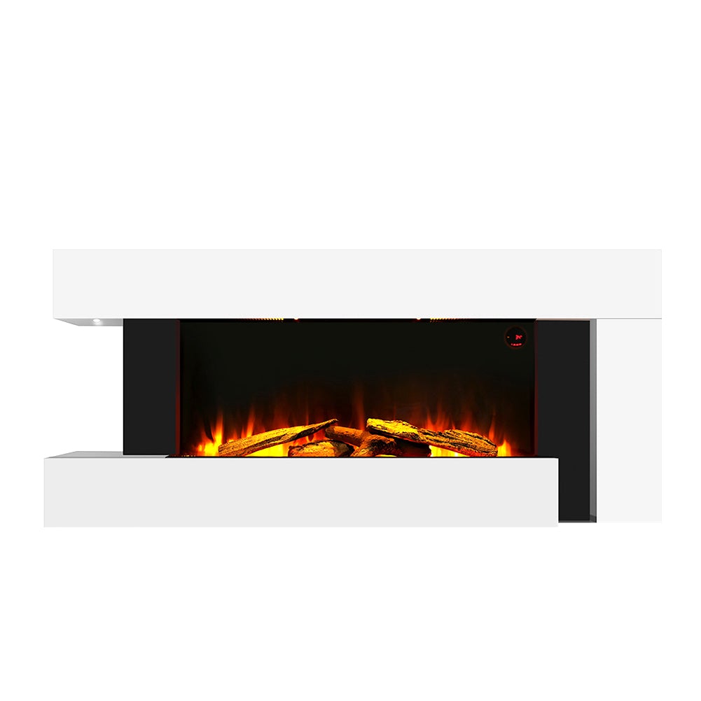 50 Inch 2000W Electric Fireplace Oddly unique L Shaped Wall Mounted Fireplaces