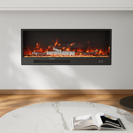 Smallbee 33/46/58inch WiFi Electric Fireplace with LED Display & Realistic Flame Effect