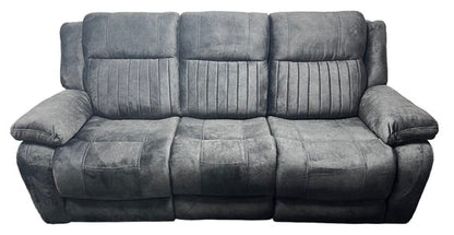 Techno 3, 2 or 1 Seater Electric Recliner Sofa Charcoal Grey Fabric