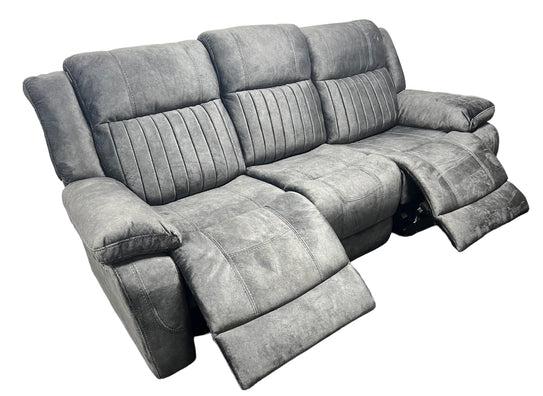 Techno 3, 2 or 1 Seater Electric Recliner Sofa Charcoal Grey Fabric