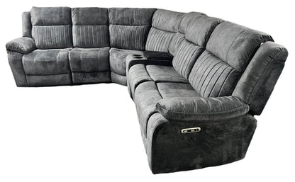 The Roxy Electric Corner Sofa 2+2 Seater Recliner In Grey