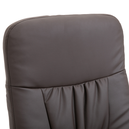 Aurora PU Leather Armchair and Footrest Swivel Recliner w/ Ottoman