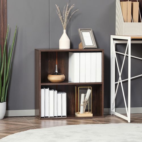Aurora Bookshelf Display Storage Shelf with 2 Compartments for Study