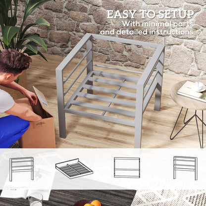 Esterno Patio Furniture Aluminium Armchair with Cushions, Charcoal Grey