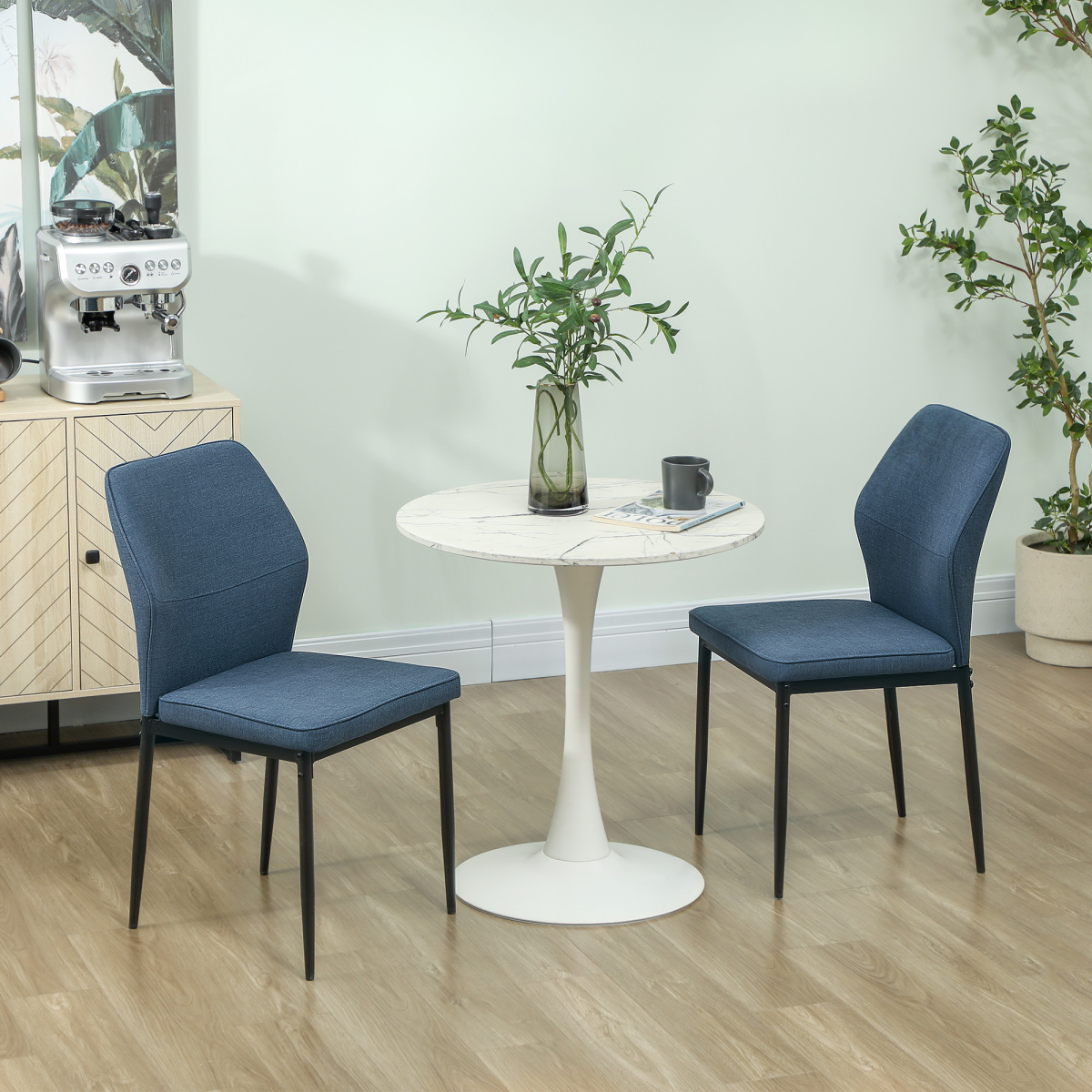 Stylish Velvet Dining Chairs - Ergonomic Support & Space-Saving Design