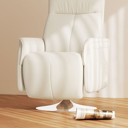Aurora Cream White Massage Reclining Chair with Adjustable Backrest & 10 Modes