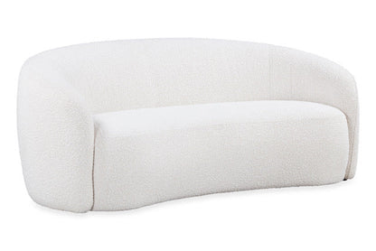 Bighton White Ivory Boucle Fabric Sofa by D.I. Designs