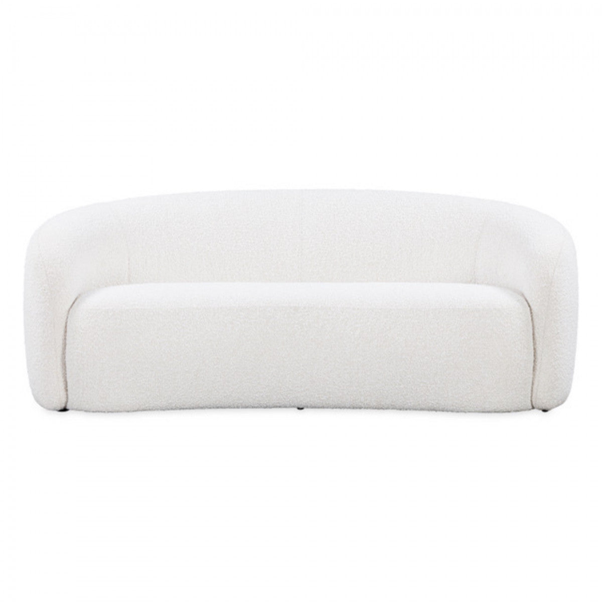 Bighton White Ivory Boucle Fabric Sofa by D.I. Designs