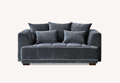 The Gracemary Steel Grey Boucle 3 + 2 Seater Premium Sofa Steel Boucle Fabric