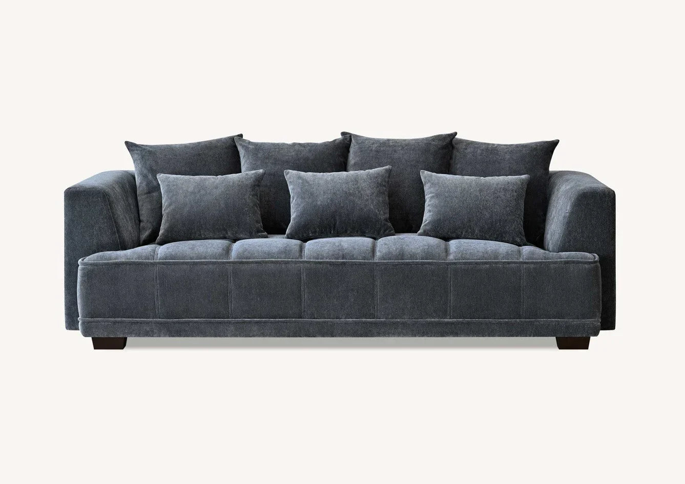 The Gracemary Steel Grey Boucle 3 + 2 Seater Premium Sofa Steel Boucle Fabric