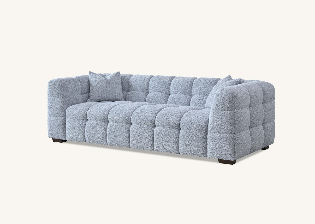 The Bubble Tribeca Pearl Boucle 3 Seater Premium Sofa Boucle Fabric