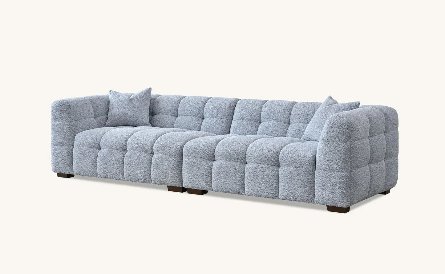 The Bubble Tribeca Pearl Boucle 4 Seater Premium Sofa Boucle Fabric
