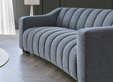 The Kelly Iron Boucle 3 Seater Premium Sofa Iron Boucle Fabric