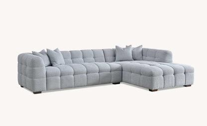 The Bubble Pearl Boucle Corner Tribeca Premium Sofa Boucle Fabric