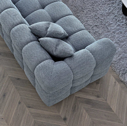 The Bubble Iron Boucle Fabric Right Hand Corner Tribeca Sofa