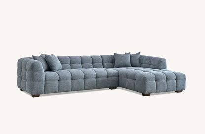 The Bubble Iron Boucle Fabric Right Hand Corner Tribeca Sofa