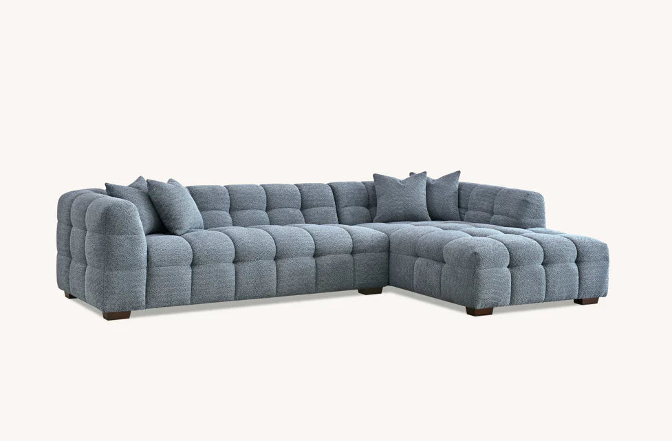 The Bubble Iron Boucle Fabric Left Hand Corner Tribeca Sofa